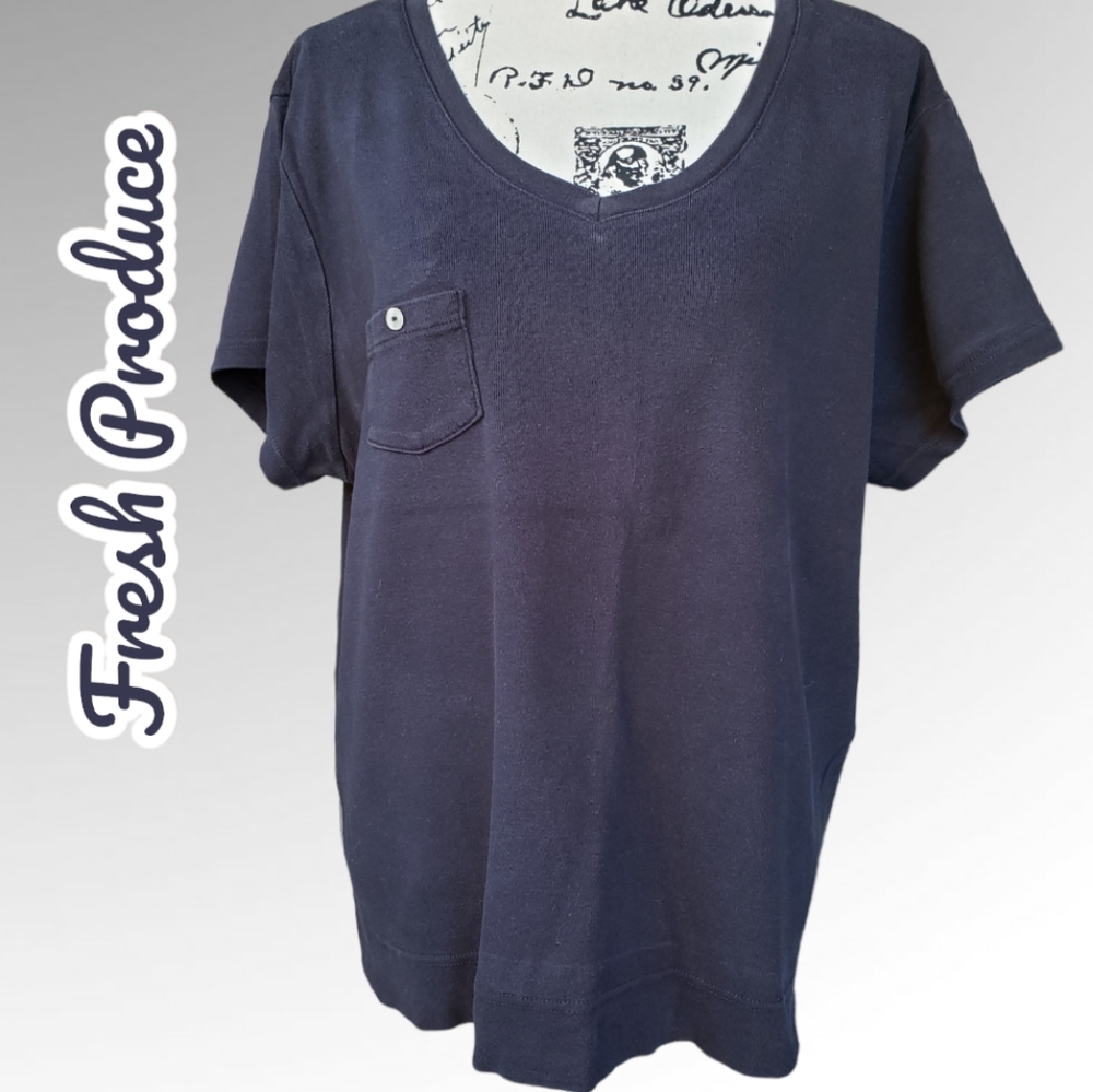 Fresh Produce Black Shirt with Small pocket